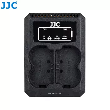 JJC carregador USB duplo para Fujifilm NP-W235