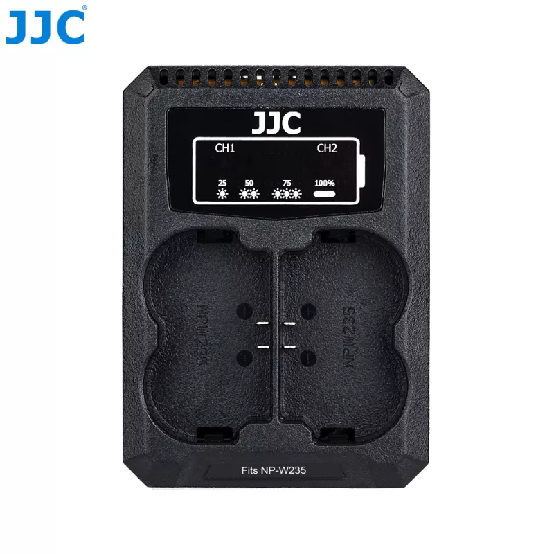 JJC carregador USB duplo para Fujifilm NP-W235