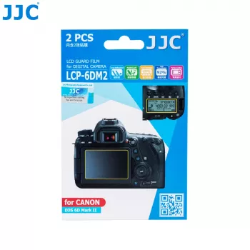 JJC 2x protetor de ecrã LCD + protetor de LCD superior para Canon 6D Mark II