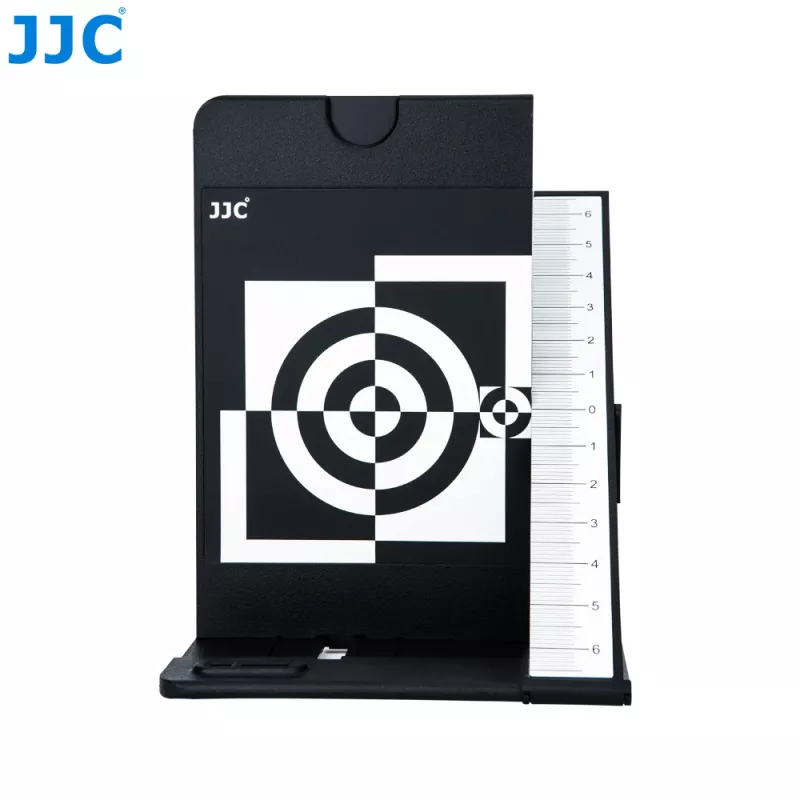 JJC cartão cinzento 2 em 1 + placa de calibração de foco para ajuste de autofoco