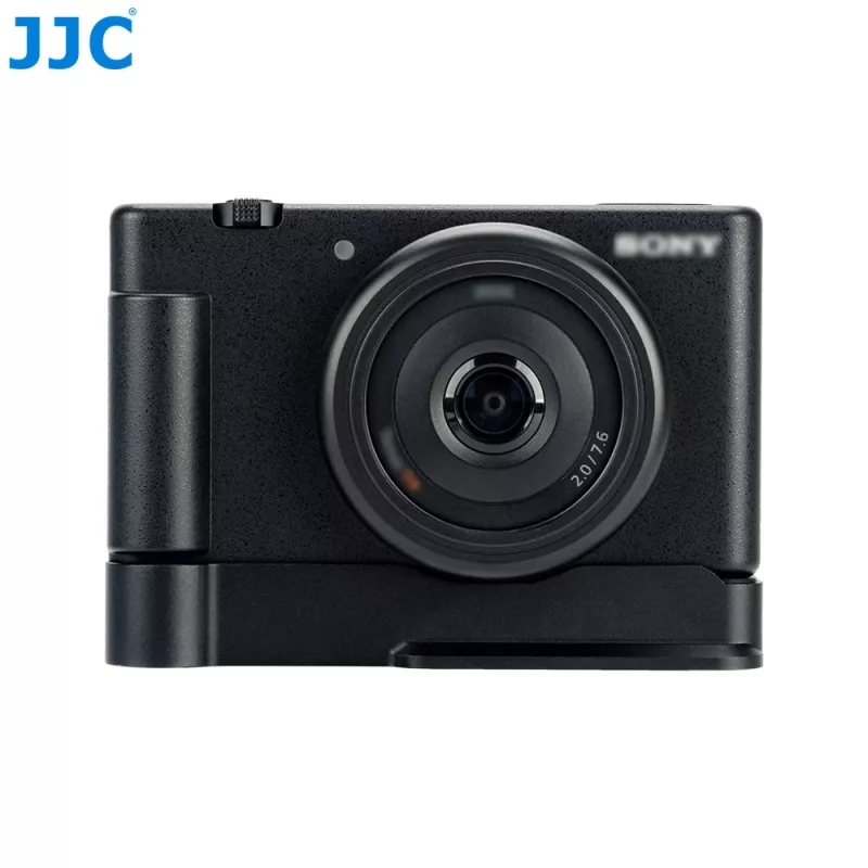 Jaula de vídeo JJC com 4 roscas de 1/4 polegadas-20 e sapata de flash para Sony ZV-1F