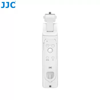 Punho de disparo Bluetooth com mini tripé JJC TP-S1 branco, substituto do Sony GP-VPT2BT