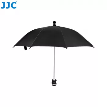 Guarda-chuva para câmara JJC CU-XLM2 com sapata de flash e rosca de 1/4 polegadas para DSLR, câmaras sem espelho e câmaras de vídeo