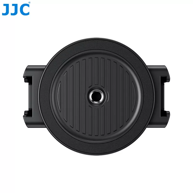 Suporte magnético preto para telemóvel JJC MS-SPC1 com rosca de 1/4 polegadas e 2 suportes de sapata de flash para iPhone MagSafe