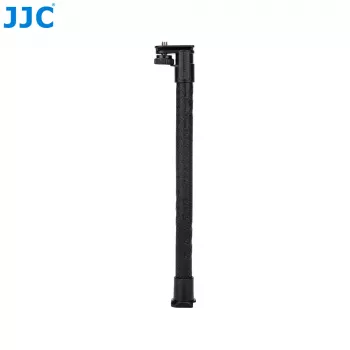 Braço de extensão flexível tipo pescoço de cisne JJC com rosca de 1/4 polegadas e pé de sapata de flash - preto