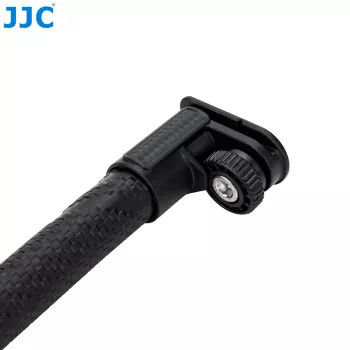 Braço de extensão flexível tipo pescoço de cisne JJC com rosca de 1/4 polegadas e pé de sapata de flash - preto
