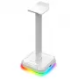 Suporte para headset gaming Redragon Scepter PRO HA300-W com iluminação RGB, branco