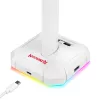 Suporte para headset gaming Redragon Scepter PRO HA300-W com iluminação RGB, branco