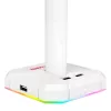 Suporte para headset gaming Redragon Scepter PRO HA300-W com iluminação RGB, branco