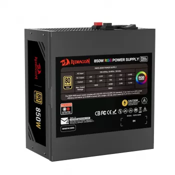 Fonte de alimentação ATX não modular Redragon GC-PS007-1-V2 850W 80 PLUS Bronze