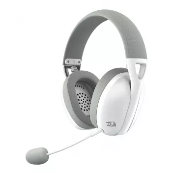Headset gaming sem fios tri-mode Redragon H848 IRE Pro branco/cinzento