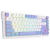 Teclado mecânico Redragon Ucal Max K673WBP-RGB-MAX tri-mode 75% 82 teclas hot-swappable gasket mount teclas PBT RGB branco/preto/roxo