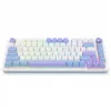 Teclado mecânico Redragon Ucal Max K673WBP-RGB-MAX tri-mode 75% 82 teclas hot-swappable gasket mount teclas PBT RGB branco/preto/roxo