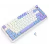 Teclado mecânico Redragon Ucal Max K673WBP-RGB-MAX tri-mode 75% 82 teclas hot-swappable gasket mount teclas PBT RGB branco/preto/roxo