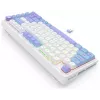 Teclado mecânico Redragon Ucal Max K673WBP-RGB-MAX tri-mode 75% 82 teclas hot-swappable gasket mount teclas PBT RGB branco/preto/roxo