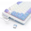Teclado mecânico Redragon Ucal Max K673WBP-RGB-MAX tri-mode 75% 82 teclas hot-swappable gasket mount teclas PBT RGB branco/preto/roxo