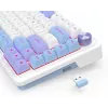 Teclado mecânico Redragon Ucal Max K673WBP-RGB-MAX tri-mode 75% 82 teclas hot-swappable gasket mount teclas PBT RGB branco/preto/roxo