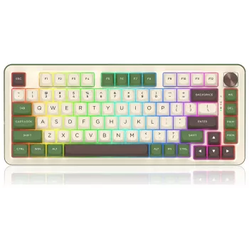 Teclado mecânico Redragon K681CGC-RGB-PRO Cyrus 65% tri-mode, hot-swappable, switches vermelhos, RGB, preto