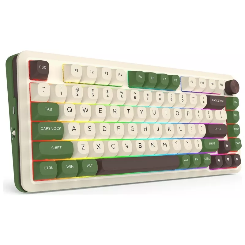 Teclado mecânico Redragon K681CGC-RGB-PRO Cyrus 65% tri-mode, hot-swappable, switches vermelhos, RGB, preto