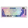 Teclado mecânico gaming Redragon Flekact Pro K708AK-RGB-PRO, tamanho completo, retroiluminação RGB, switches azuis
