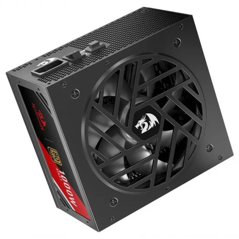 Fonte de alimentação Redragon Master GC-MS03 1000W, 80 PLUS Standard, ATX, não modular, ventoinha 120mm, preto