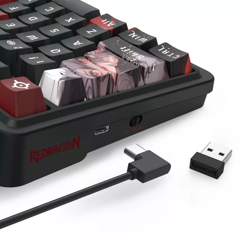 Teclado mecânico gaming Redragon ARTEMIS PRO K719AK-RGB-PRO 75% tri-mode