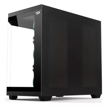 Caixa gaming mid-tower Redragon Vision ARGB GC-625-PRO, preto, vidro temperado, 4 ventoinhas ARGB de 120mm