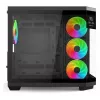 Caixa gaming mid-tower Redragon Vision ARGB GC-625-PRO, preto, vidro temperado, 4 ventoinhas ARGB de 120mm