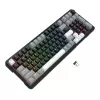 Teclado mecânico Redragon ARLOKKS QMK K742 75% tri-mode, hot-swappable, gasket mount, RGB, preto