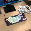 Teclado mecânico gaming Redragon Ucal Magnetic K673WB-RGB-M 75% tri-mode, branco/preto