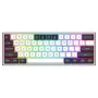 Teclado mecânico Redragon ALCOR QMK K717WB-RGB-PRO, layout 75%, tri-mode, hot-swappable, branco/preto