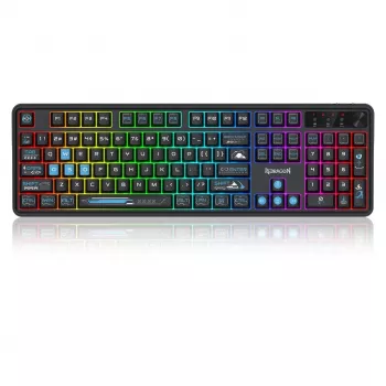 Teclado gaming de membrana sem fios Redragon Volcano K526BB-WL, iluminado, preto