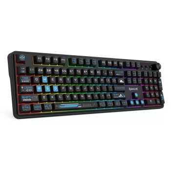 Teclado gaming de membrana sem fios Redragon Volcano K526BB-WL, iluminado, preto