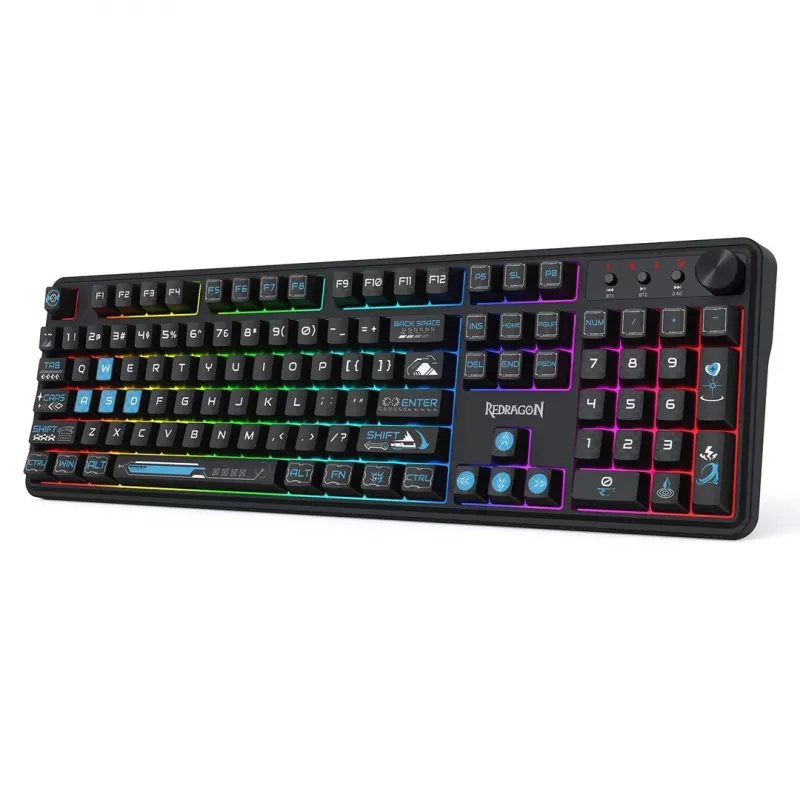 Redragon Volcano K526BB-WL Teclado gaming de membrana sem fios, retroiluminado, preto