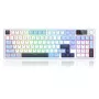 Teclado mecânico Redragon ARIA PRO K527WBL-PRO 75% tri-mode RGB (branco/cinzento com detalhes azuis)