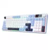 Teclado mecânico Redragon ARIA PRO K527WBL-PRO 75% tri-mode RGB (branco/cinzento com detalhes azuis)
