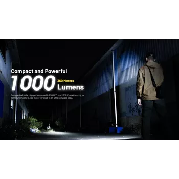Nitecore MT1C PRO lanterna 600 lúmenes CREE XP-L HD V6 preto