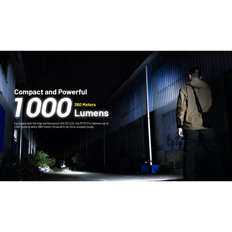 Nitecore MT1C PRO lanterna 600 lúmenes CREE XP-L HD V6 preto