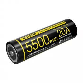 Bateria de iões de lítio Nitecore 21700 5500mAh 20A 3,6V Button Top