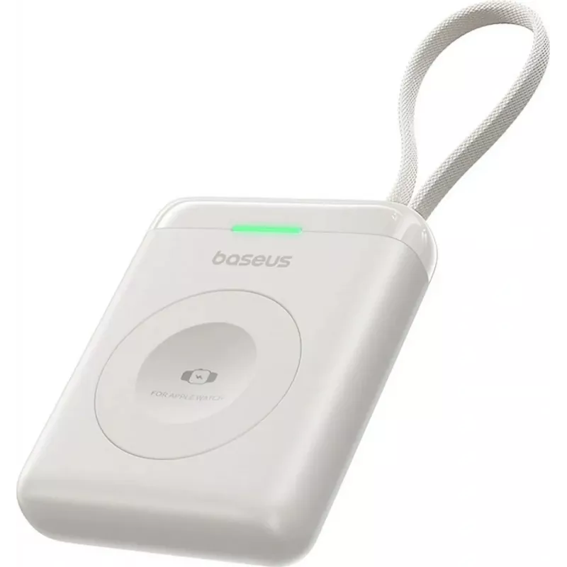 Power bank Baseus EnerFill FW11 5W para Apple Watch com cabo integrado - branco