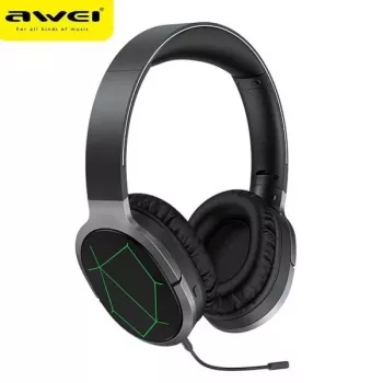 Headset gaming Bluetooth AWEI A799BL com microfone, over-ear, preto