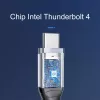 Cabo Thunderbolt 4 ORICO USB-C 40 Gbit/s 8K60Hz PD 100W 2m preto