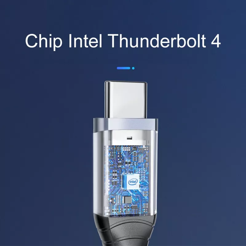 Cabo Thunderbolt 4 ORICO USB-C 40 Gbit/s 8K60Hz PD 100W 2m preto
