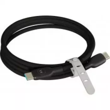 Cabo Motorola USB-C para USB-C em silicone 2m 100W 5A preto