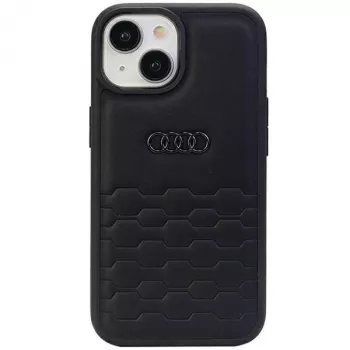 Audi GT Capa rígida em pele sintética para iPhone 15 Plus / 14 Plus 6,7 polegadas - preto