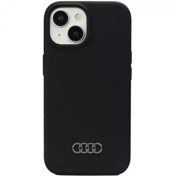 Audi Capa em silicone para iPhone 15 Plus / 14 Plus 6,7 polegadas preto capa rígida AU-LSRIP15M-Q3/D1-BK