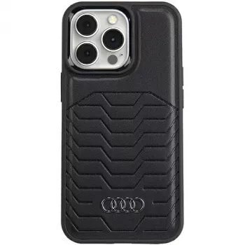Audi Capa rígida MagSafe em pele sintética para iPhone 13 Pro / 13 6,1 polegadas preto