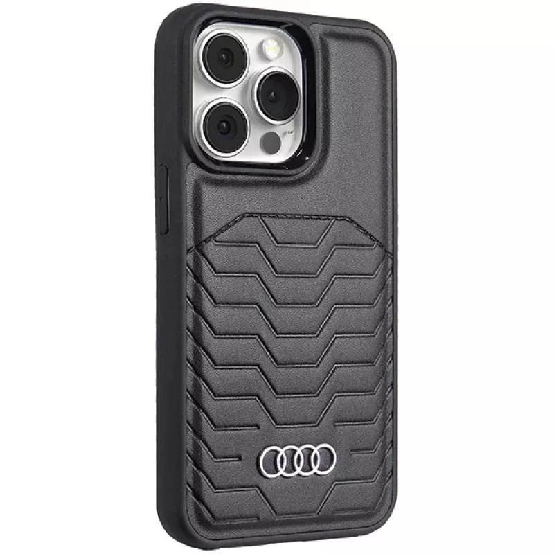 Audi Capa rígida MagSafe em pele sintética para iPhone 13 Pro / 13 6,1 polegadas preto