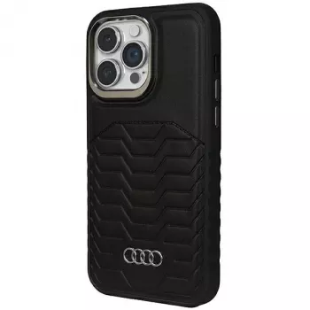 Audi Capa rígida MagSafe em pele sintética para iPhone 14 Pro 6,1 polegadas preto
