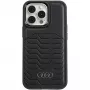 Audi Capa rígida MagSafe em pele sintética iPhone 15 Pro 6.1 preto